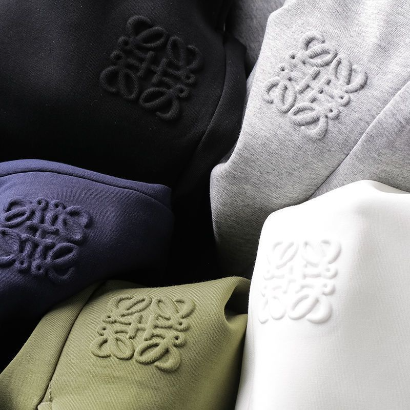 Premium Embossed Logo Sweatshirt – Black, Grey, White, Olive, Navy