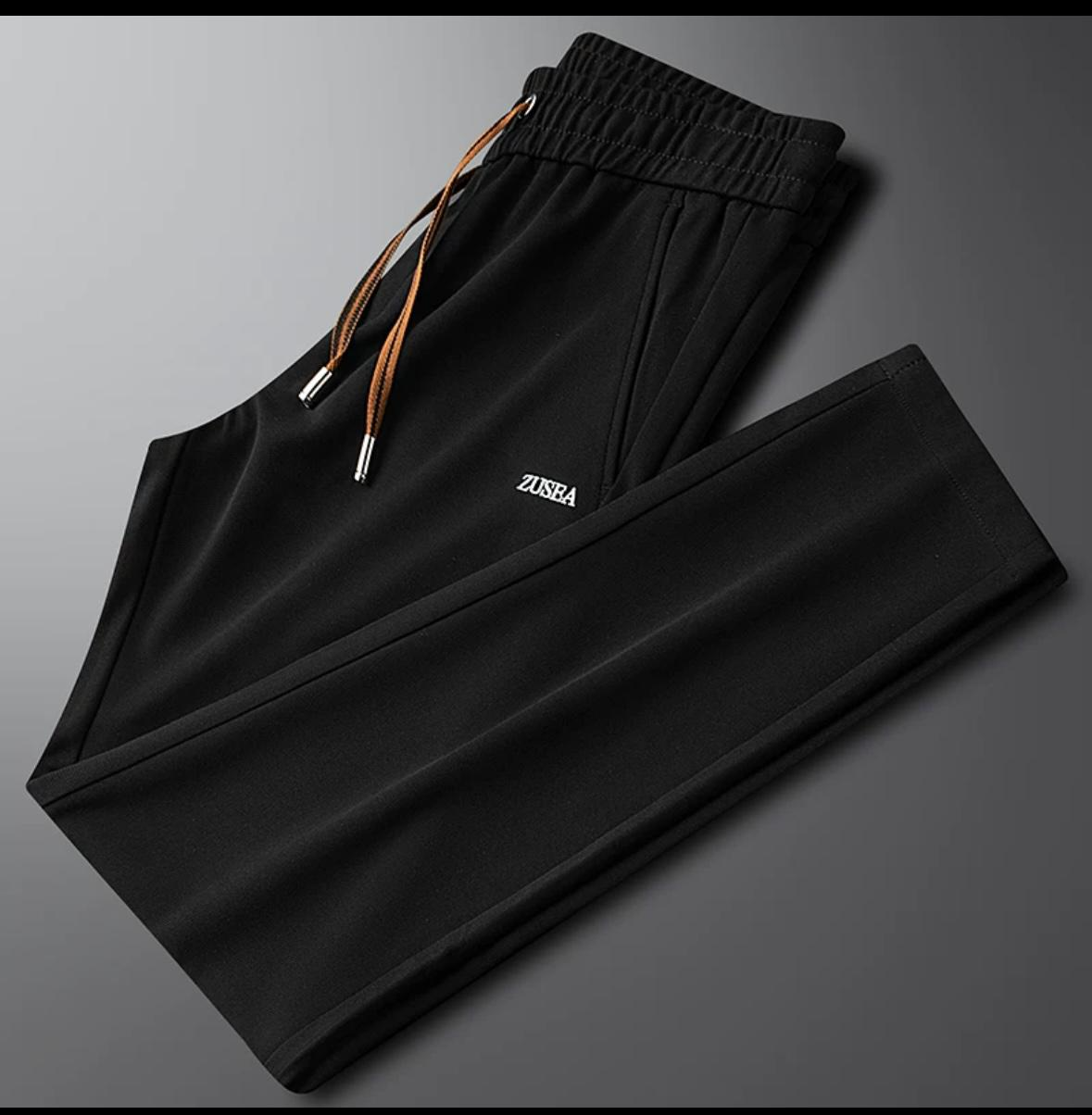 Men’s Premium Slim Fit Jogger Pants – Casual Sportswear Track Pants with Pockets (Black & Off-White)