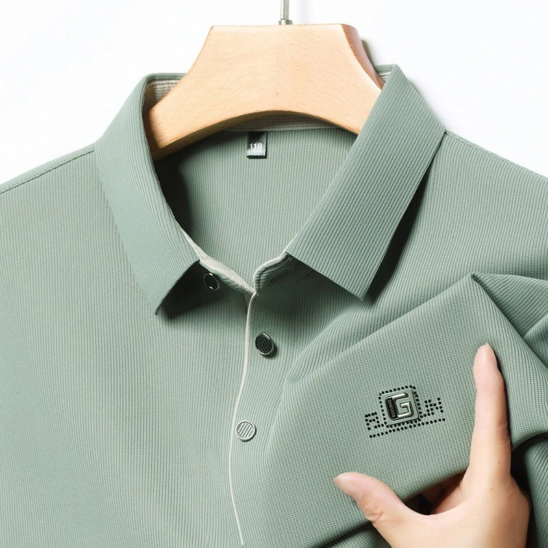 Men’s Premium Textured Buttoned Polo T-Shirt | Astroflik