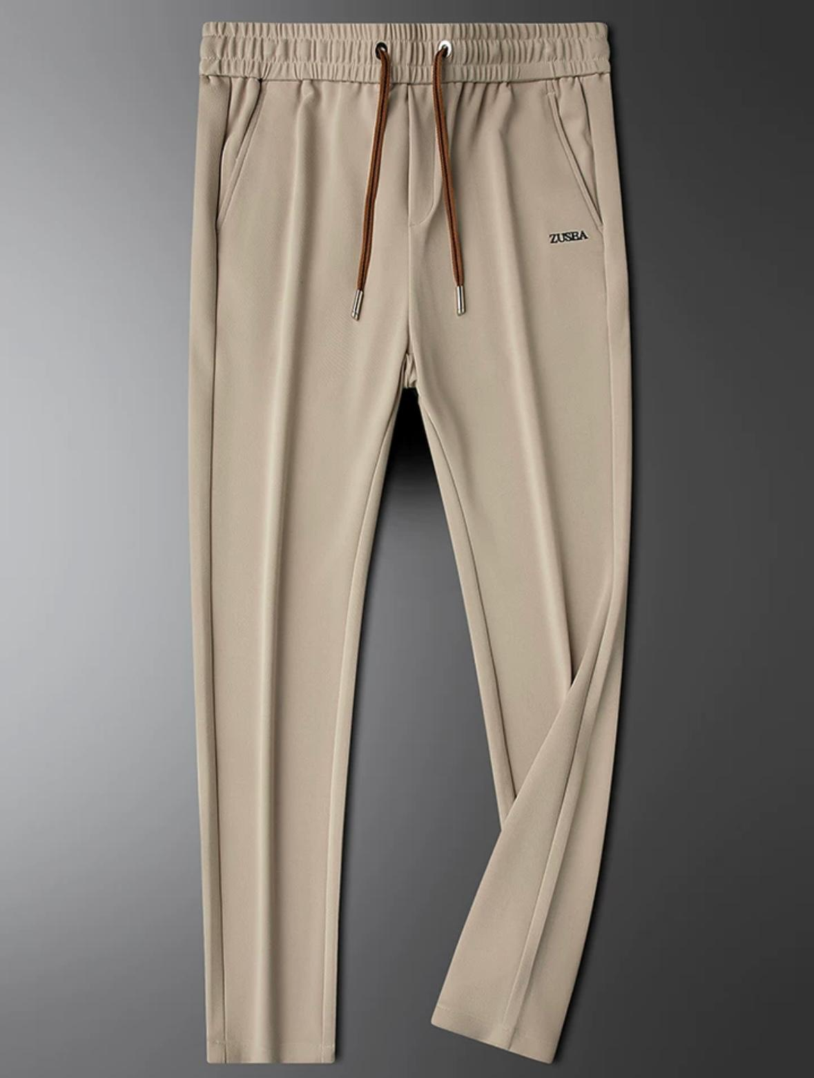 Men’s Premium Slim Fit Jogger Pants – Casual Sportswear Track Pants with Pockets (Black & Off-White)