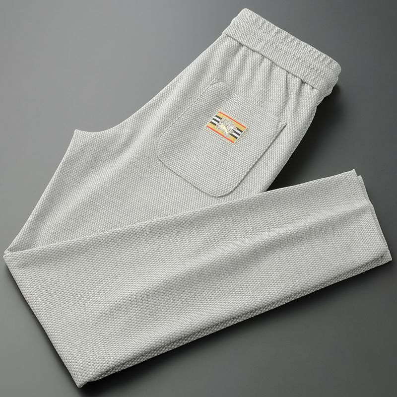 Men’s Textured Jogger Pants – Slim Fit Casual Sportswear Track Pants with Pockets (Black, Gray & Off-White)