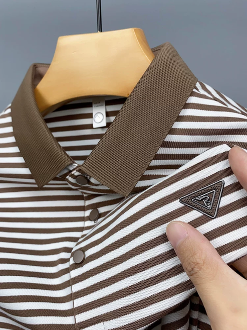Striped Polo T-Shirt – Smart Casual Essential