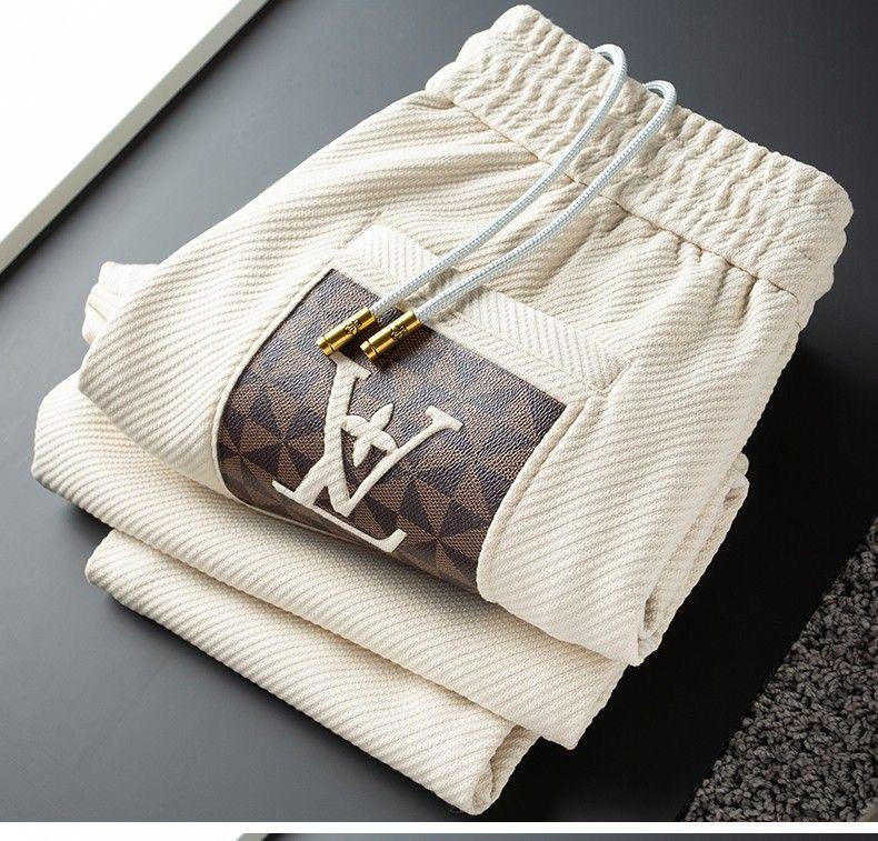 Men’s Textured Jogger Pants – Slim Fit Casual Track Pants with Pockets (Black, Beige, White, Gray)