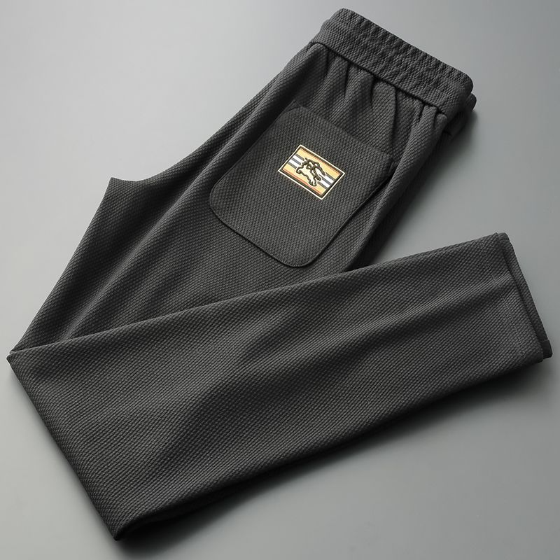 Men’s Textured Jogger Pants – Slim Fit Casual Sportswear Track Pants with Pockets (Black, Gray & Off-White)