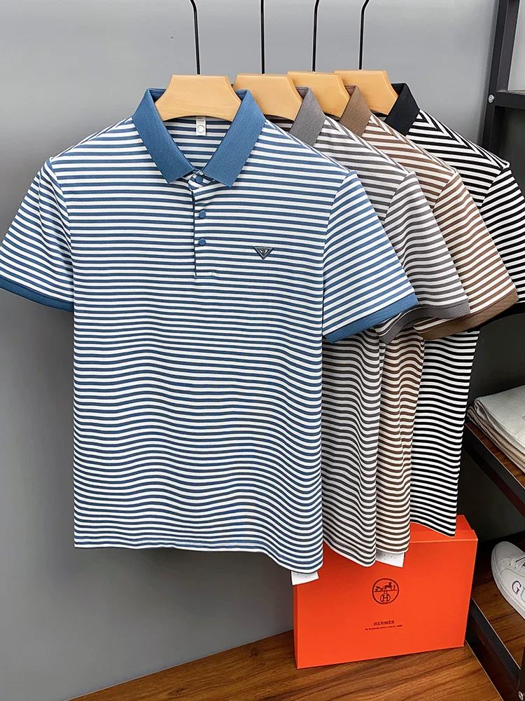 Striped Polo T-Shirt – Smart Casual Essential