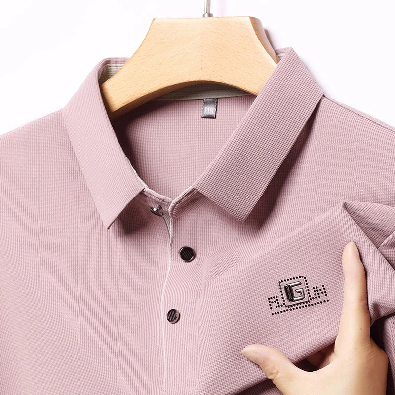 Men’s Premium Textured Buttoned Polo T-Shirt | Astroflik