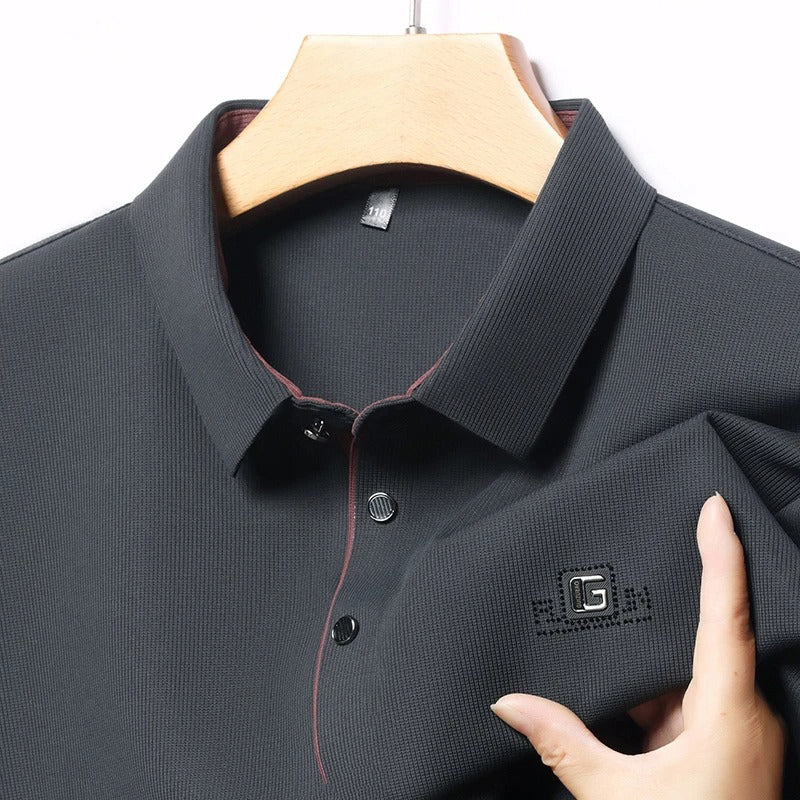 Men’s Premium Textured Buttoned Polo T-Shirt | Astroflik