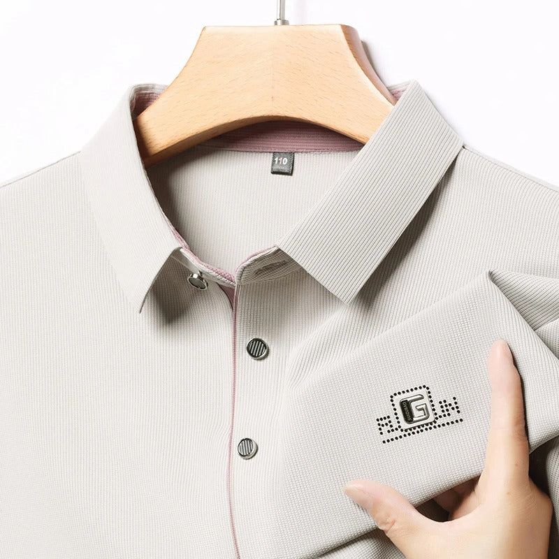 Men’s Premium Textured Buttoned Polo T-Shirt | Astroflik