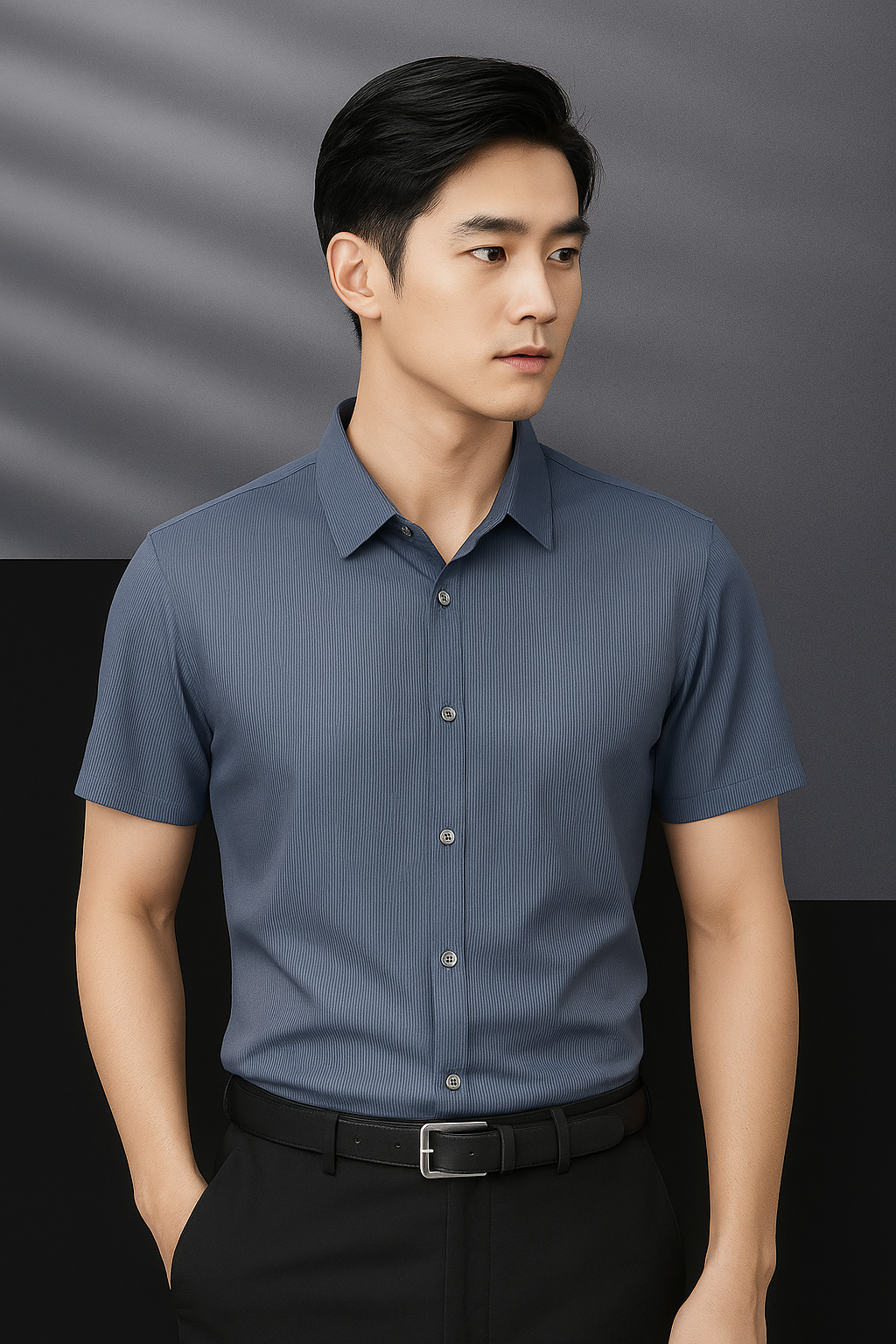 Men’s Premium Short Sleeve Button-Down Shirt | Astroflik