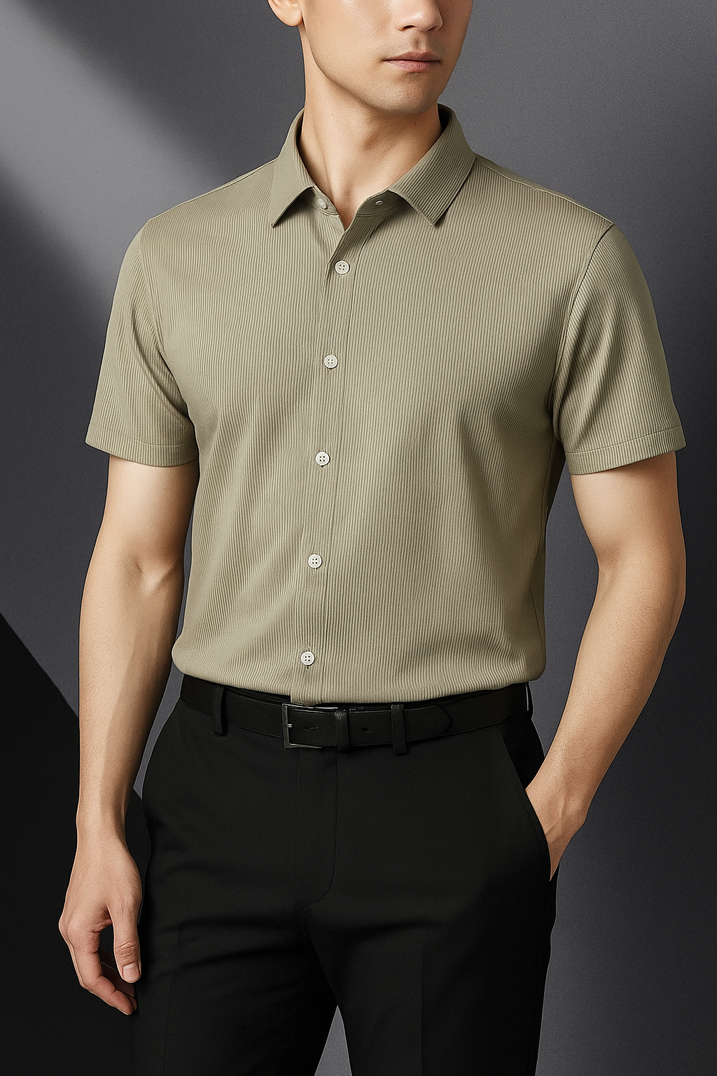 Men’s Premium Short Sleeve Button-Down Shirt | Astroflik