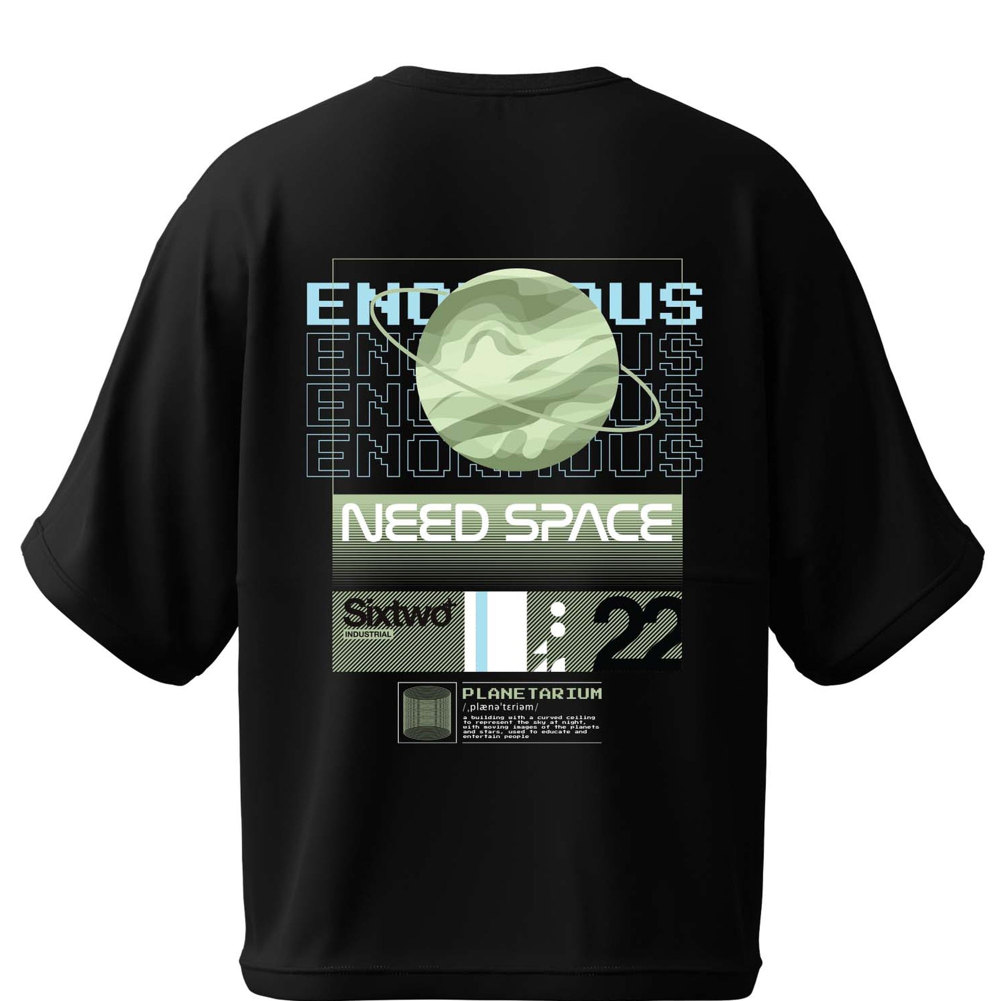 Oversize T-Shirt with Whispers Space Design