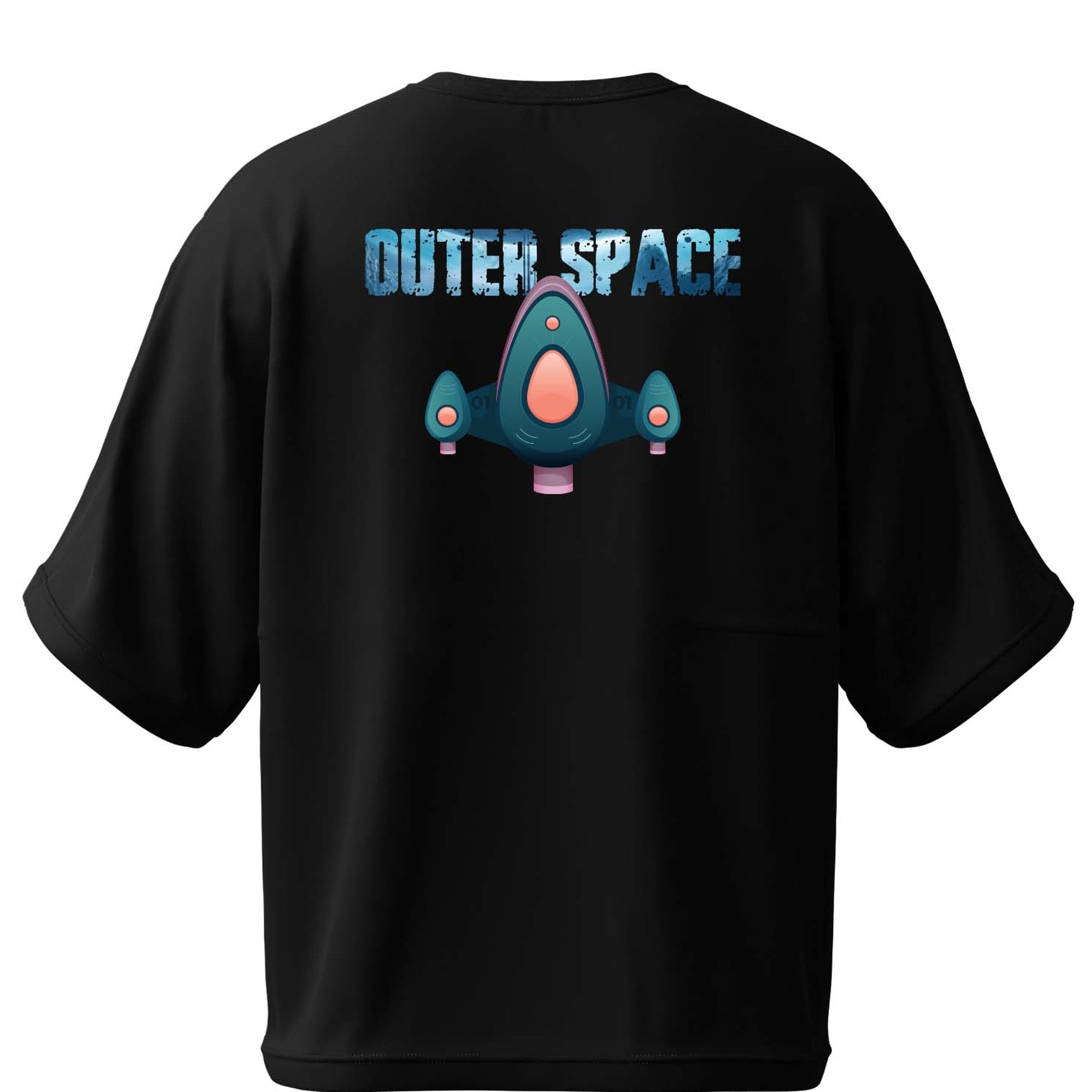 Outer Space Oversize Tshirt - Break the Rules Graphic Tee for Streetwear