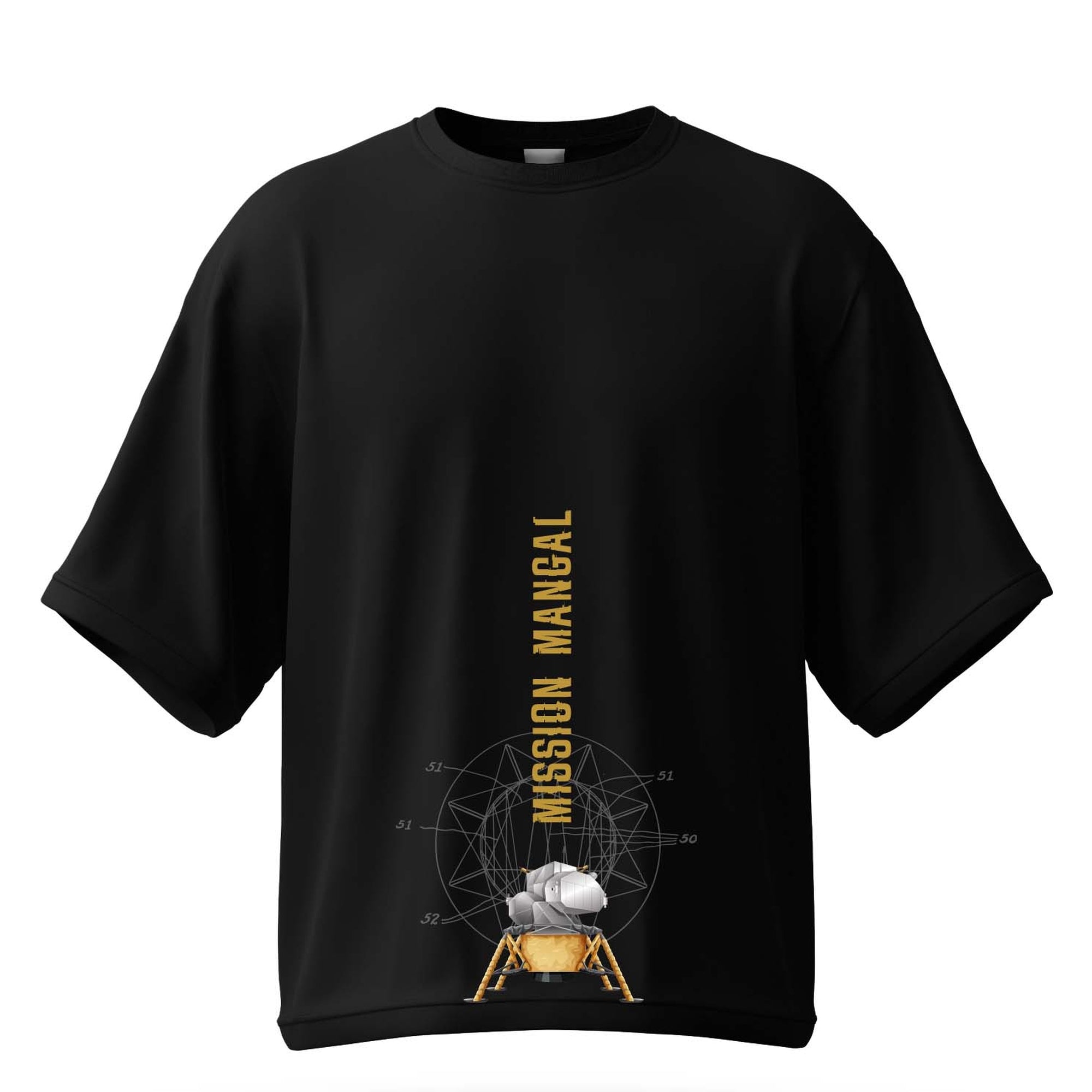 Oversized Mission Mangal T-Shirt – Space Exploration Inspired Design