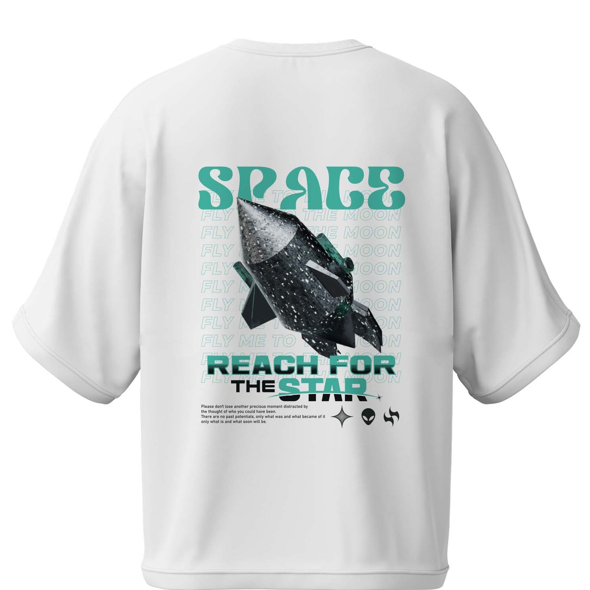 Space Explorer Tee: Cosmic Black with Rocket Artwork
