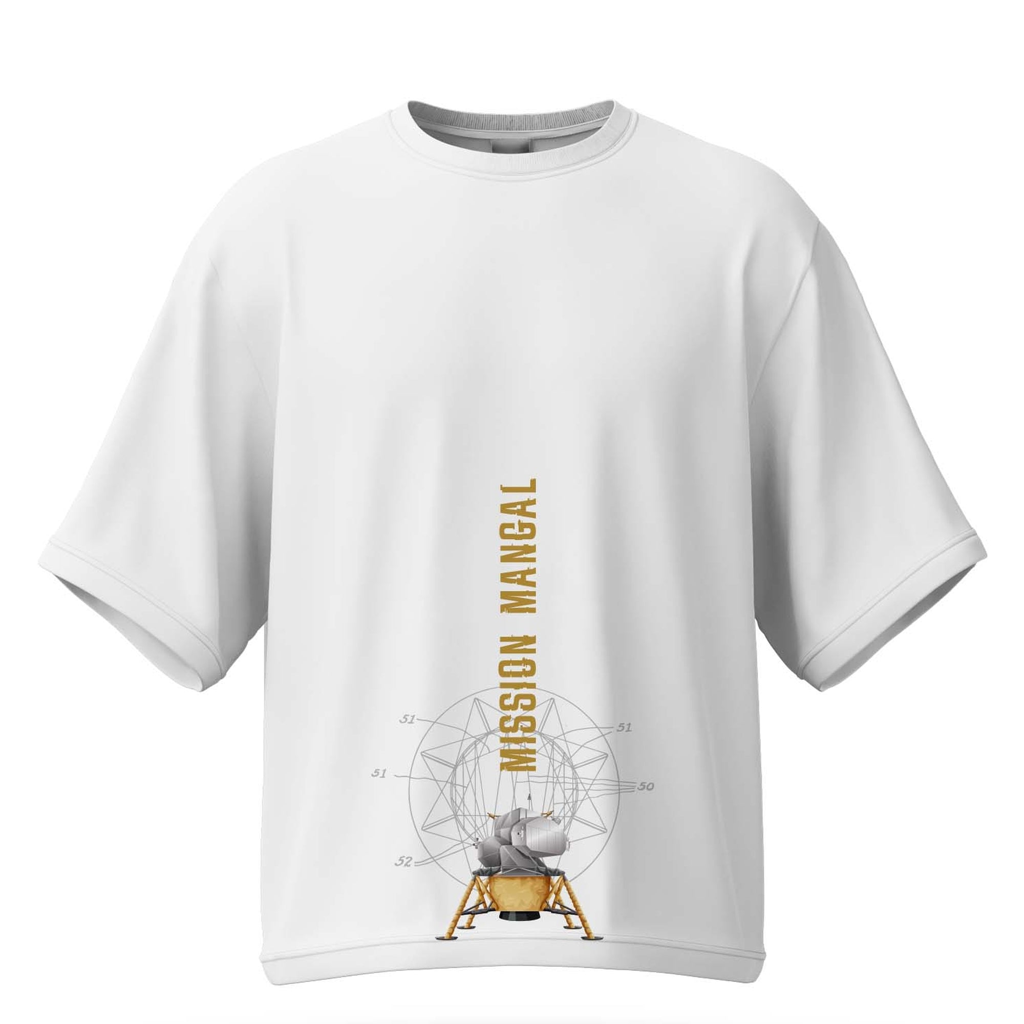 Oversized Mission Mangal T-Shirt – Space Exploration Inspired Design