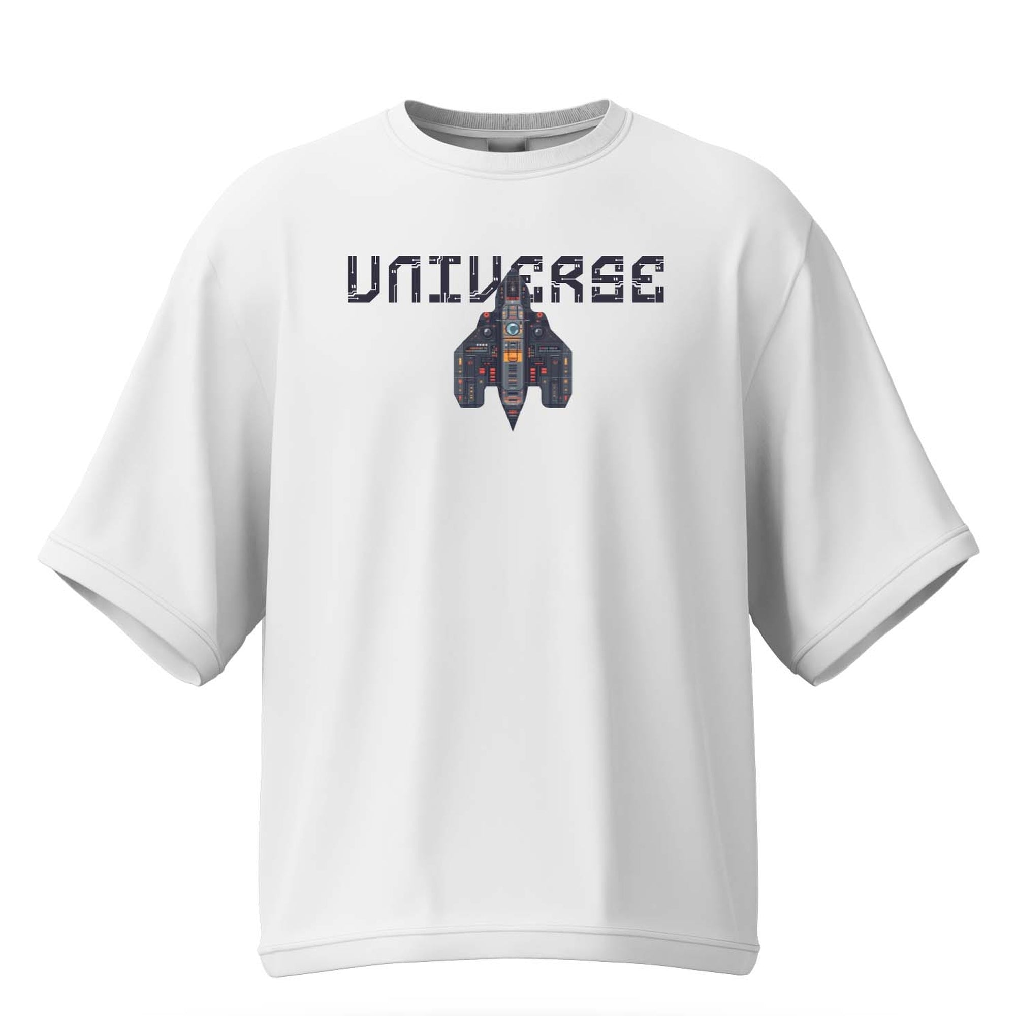 Oversized T-Shirt with Alien Graphic Design