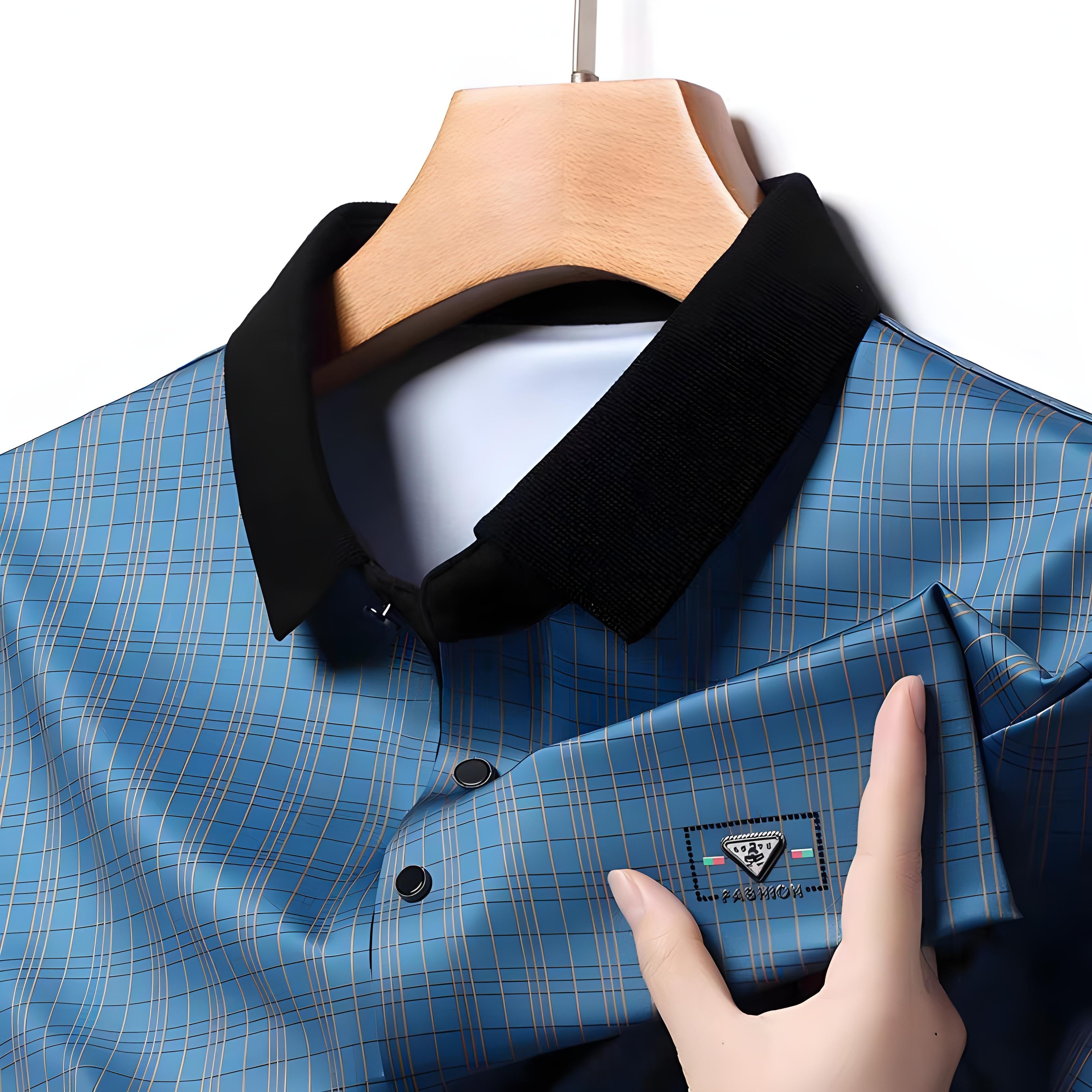 Astroflik Checkered Polo T-Shirt for Men – Premium Casual Wear