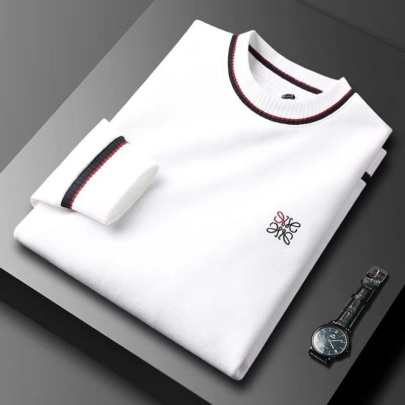 Stylish Men's Crewneck Sweatshirt with Embroidered Logo